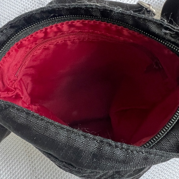 Dakine Crossbody Flat Bag Polyester Slim Small Black & Red Travel / School - Picture 8 of 8